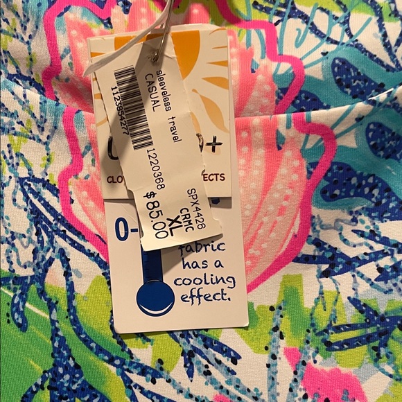 Lulu-B Vibrant Floral Mini Dress - Pink and Blue. - Picture 2 of 5